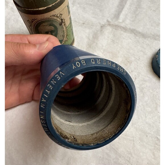 Edison Blue Amber Cylinder Record #1578 “The Shepherd Boy” Venetian Inst Trio FS - Picture 11 of 12